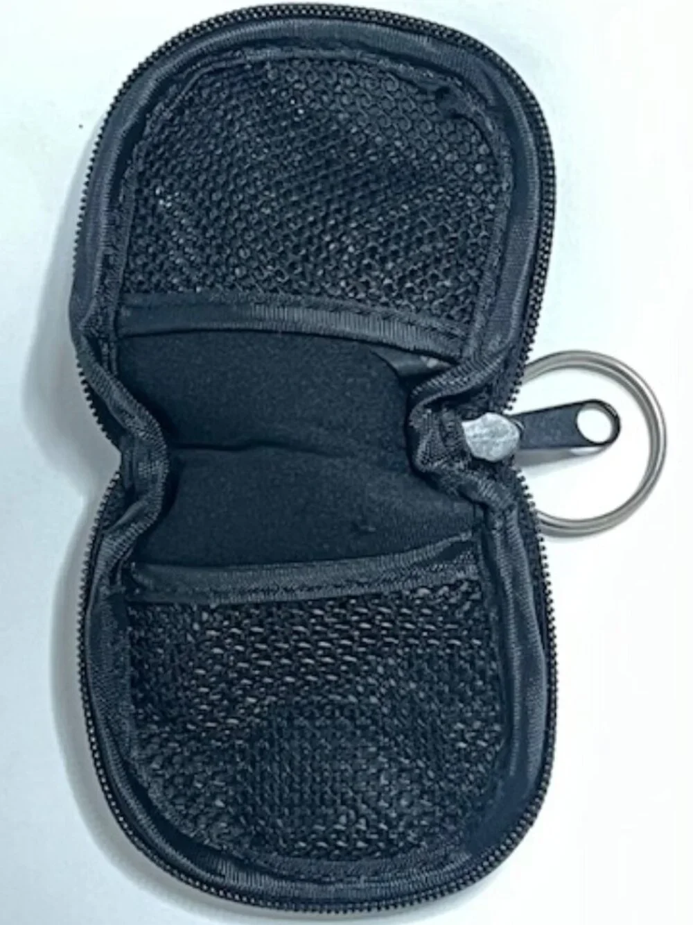 SanDisk Memory/Flash Card Travel Zip Pouch Case Keychain Logo Black 2.75
